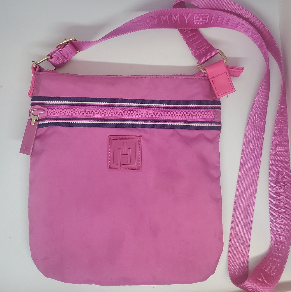 Preowned Tommy Hilfiger Sport Crossbody Bag Purse Pink